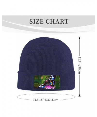 Colorful Butterfly Luxurious Velvet Patch Design,Knitted Wool Hat,Ideal for Sporty & Outdoor Activities $14.01 Skullies & Bea...