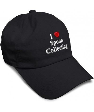 New Soft Baseball Cap I (Love) Spoon Collecting Red Heart Hobbies Lovers Lovers Black $15.36 Baseball Caps