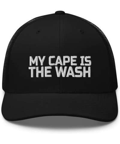 My Cape is in The Wash Super Hero Trucker Cap Hat Adjustable Black $16.88 Baseball Caps