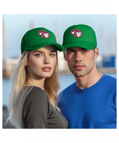 Trucker Hat Mesh Baseball Cap Adjustable Dad Hat Unisex Green $9.60 Baseball Caps