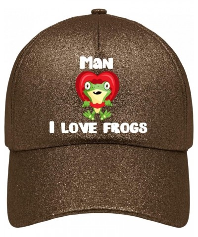 Hats for Men Frog Frog Golf Hats Travel hat Gifts for Men Baseball Hats Suitable for Summer Casual Coffee $9.73 Baseball Caps