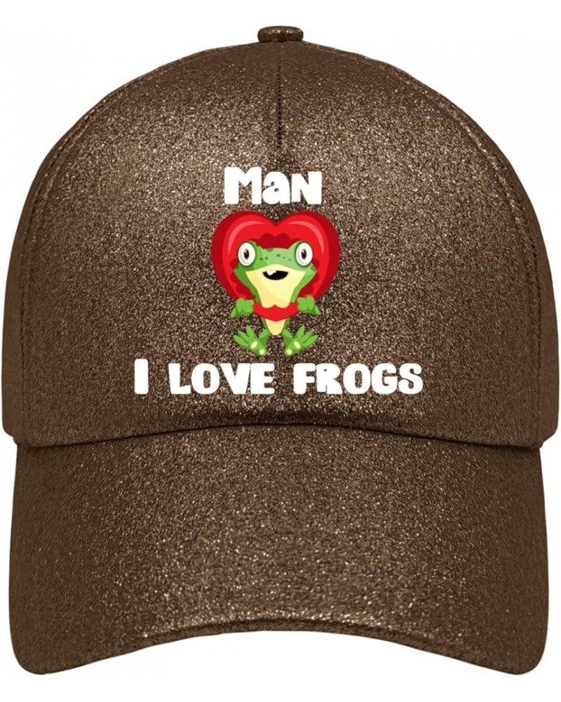 Hats for Men Frog Frog Golf Hats Travel hat Gifts for Men Baseball Hats Suitable for Summer Casual Coffee $9.73 Baseball Caps