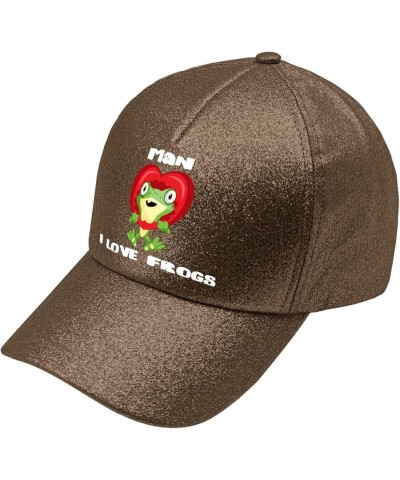 Hats for Men Frog Frog Golf Hats Travel hat Gifts for Men Baseball Hats Suitable for Summer Casual Coffee $9.73 Baseball Caps