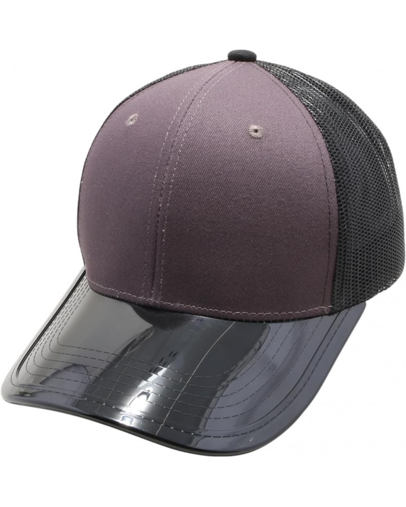 Transparency Visor Mesh Back Trucker Hat Adjustable Snapback Baseball Cap for Men & Women Charcoal/Black $12.64 Visors