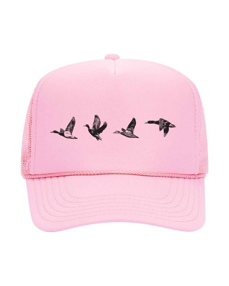 Waterfowl Trucker Hat/Flying Ducks/Adjustable Snapback/Hunting Cap Pink $13.63 Baseball Caps