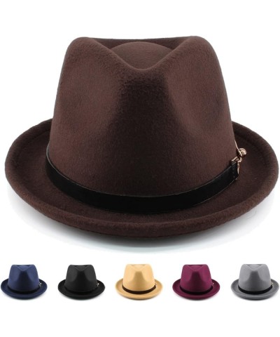 Men Women Fedora Hats Trilby Sunhats Panama Caps Classial Retro Jazz Outdoor Travel Party Street Style Winter Warm L Brown $1...