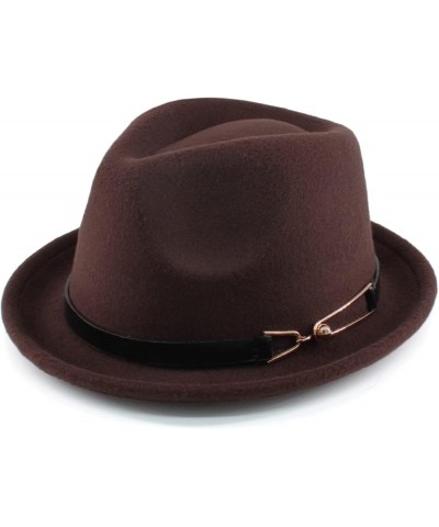 Men Women Fedora Hats Trilby Sunhats Panama Caps Classial Retro Jazz Outdoor Travel Party Street Style Winter Warm L Brown $1...