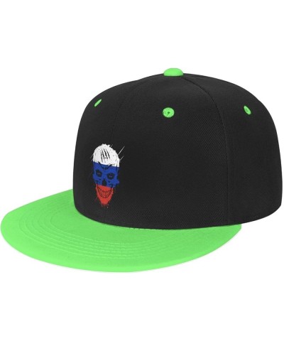 Creative Russia Patriot Skull National Flag Baseball Cap for Men Women Snapback Hat Adjustable Flat Bill Hats Green $12.36 Ba...