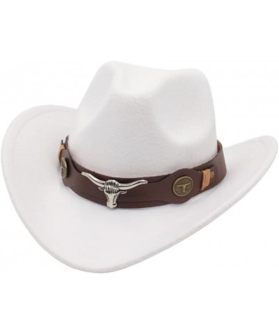 Tibetan Cowboy Caps Western Cowgirl Hat for Women Girl Photo Props Folk Cowgirl Hats Party Fedora Caps Fedora Hat White $7.73...