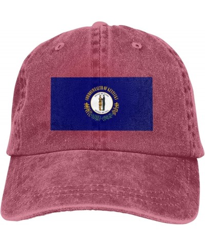 Flag of Kentucky Retro Baseball Cap for Women Men Baseball Hat Golf Dad Hats Red $10.70 Baseball Caps