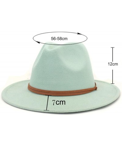 Fedora Hats Women Men Wide Brim Church Top Hat Artificial Woolf Elted Jazz Cap Panama Hat Rose Red $15.83 Fedoras