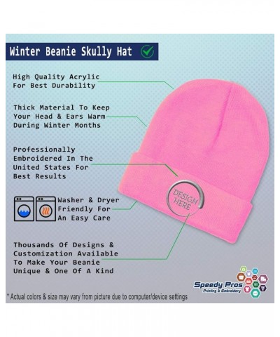 Custom Beanies for Men Australian Cattle Dog Embroidery Dogs Winter Hats for Women Acrylic Skull Cap 1 Size Soft Pink Design ...