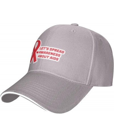 World Aids Day Baseball Cap for Men Women Adjustabl Unisex Golf Dad Hat Gray $11.43 Baseball Caps