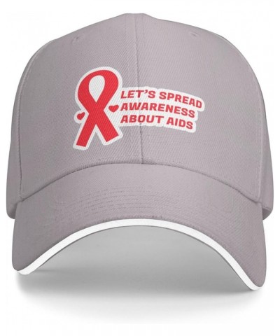 World Aids Day Baseball Cap for Men Women Adjustabl Unisex Golf Dad Hat Gray $11.43 Baseball Caps