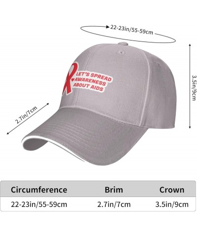 World Aids Day Baseball Cap for Men Women Adjustabl Unisex Golf Dad Hat Gray $11.43 Baseball Caps