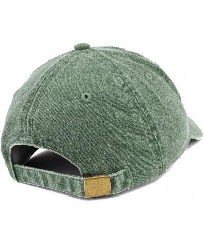 Uh Huh Honey Embroidered Washed Cotton Adjustable Cap Dark Green $10.50 Baseball Caps