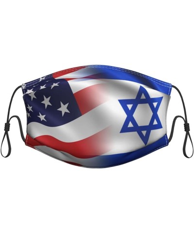 Face Mask Flag of Israel and USA Dust Mask Breathable Adjustable Reusable Windproof Cover Black $8.30 Balaclavas