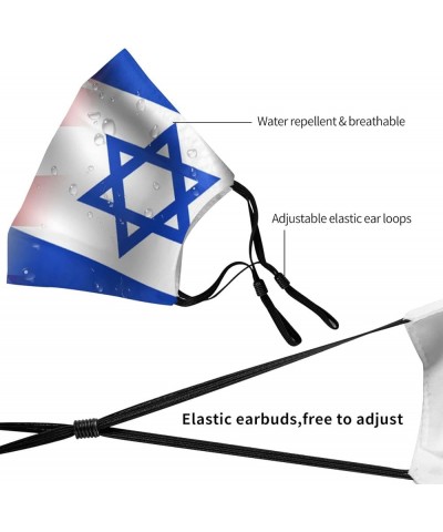 Face Mask Flag of Israel and USA Dust Mask Breathable Adjustable Reusable Windproof Cover Black $8.30 Balaclavas