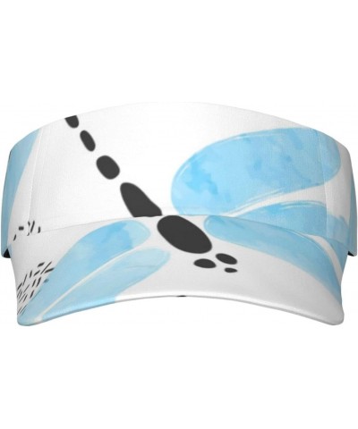 Sports Sun Visor Hats Adjustable Visor Cap Athletic Visor Hat for Men Women, Watercolor Dragonfly Pattern $11.72 Visors