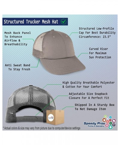 Custom Custom Trucker Hat Baseball Cap Jersey Wooly Breed Cotton Bunny Dad Hats for Men & Women Grey Personalized Text Here $...