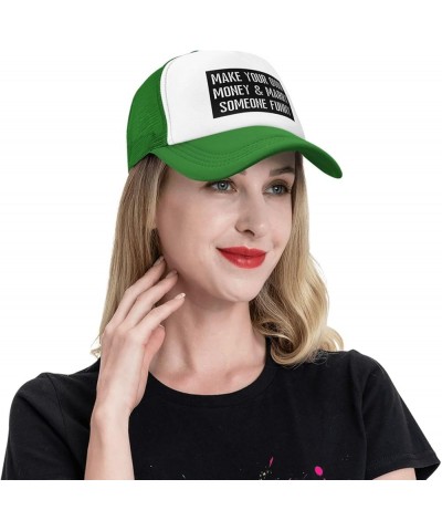 Make Your Own Money and Marry Someone Funny Mesh Hat Men Women Trucker Hat Baseball Cap Dad Gift Green $10.99 Baseball Caps