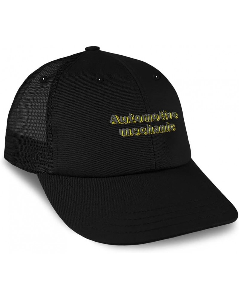 Custom Trucker Hat Baseball Cap Automotive Mechanic Car Cotton Auto Dad Hats for Men & Women Black Design Only $15.19 Basebal...