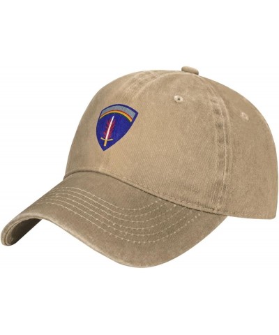 USAREUR Insignia Baseball Cap for Men Women Hats Cotton Trucker Caps Adjustable Dad Hat Natural $11.84 Cowboy Hats