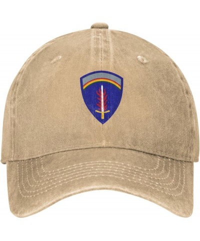 USAREUR Insignia Baseball Cap for Men Women Hats Cotton Trucker Caps Adjustable Dad Hat Natural $11.84 Cowboy Hats