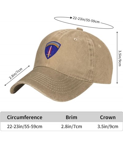 USAREUR Insignia Baseball Cap for Men Women Hats Cotton Trucker Caps Adjustable Dad Hat Natural $11.84 Cowboy Hats