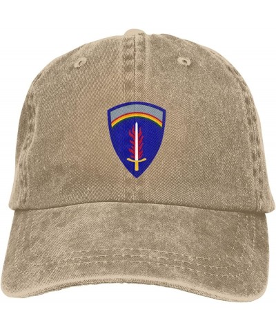 USAREUR Insignia Baseball Cap for Men Women Hats Cotton Trucker Caps Adjustable Dad Hat Natural $11.84 Cowboy Hats