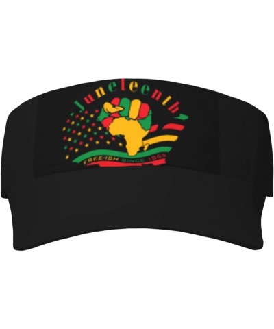 Happy Juneteenth Freedom Day Freeish Since 1865 Hats Sun Visor Cap Baseball Caps Adjustable Sun Protection Caps for Travel Be...