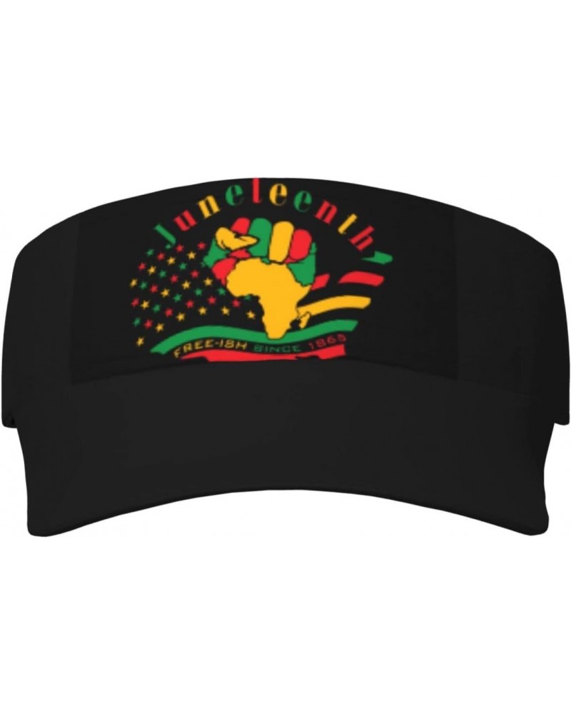 Happy Juneteenth Freedom Day Freeish Since 1865 Hats Sun Visor Cap Baseball Caps Adjustable Sun Protection Caps for Travel Be...