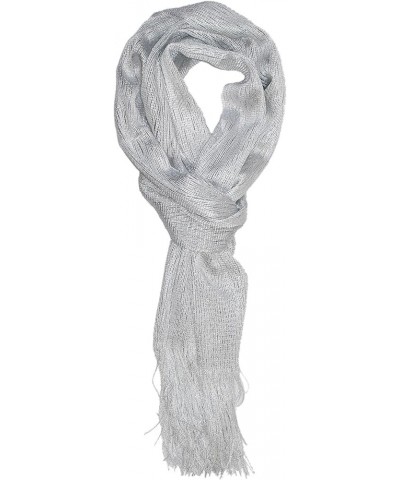 Saturday Night Sparkle Knit Shimmer Scarf White $10.95 Scarves