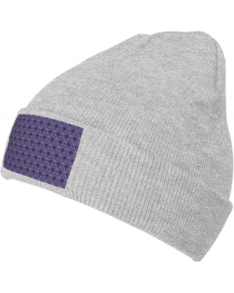 Haunted Mansion Pattern Black Warm aldult Knit Hat Cap : Soft Good Elasticity Suitable for Daily and Outdoor Sports Gray $13....