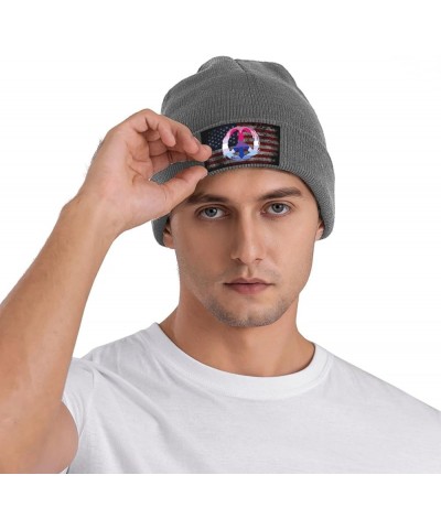 Bisexual Bigender Pride Flag Peace Cozy Knitted Hat for Winter - Warm Comfort Black Deep Heather $12.21 Skullies & Beanies