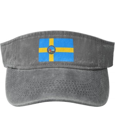 Flag of The City of Wilmington Sun Hat Sun Visor Hats for Women Men Baseball Cap Golf Hats Gray $11.12 Visors