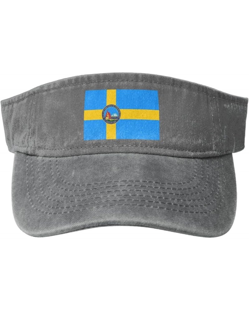 Flag of The City of Wilmington Sun Hat Sun Visor Hats for Women Men Baseball Cap Golf Hats Gray $11.12 Visors