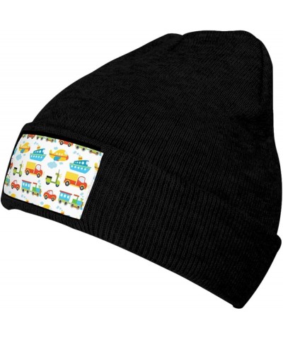 Diversified Transportation Print Knitted Hat Daily Warm Hat,Soft Outdoor Beanie for Men Women,Eisure Doudou Hat Black $12.76 ...