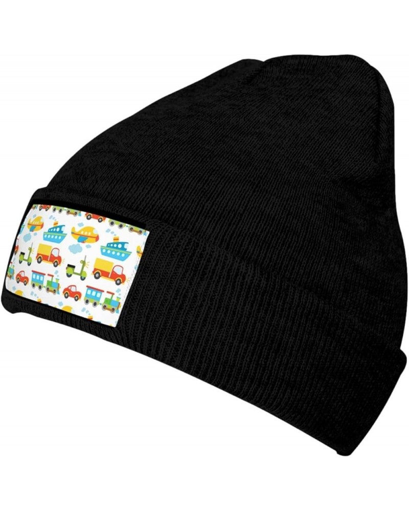 Diversified Transportation Print Knitted Hat Daily Warm Hat,Soft Outdoor Beanie for Men Women,Eisure Doudou Hat Black $12.76 ...