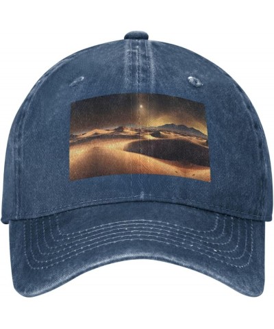 Sahara Desert Printed Unisex Denim Baseball Cap Adjustable Fitted Ball Hat Adult Casual Casquette Black Navy Blue $11.33 Base...