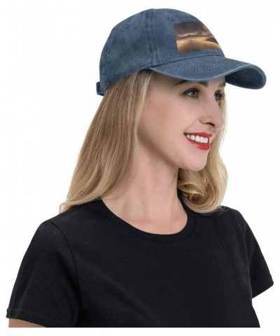 Sahara Desert Printed Unisex Denim Baseball Cap Adjustable Fitted Ball Hat Adult Casual Casquette Black Navy Blue $11.33 Base...