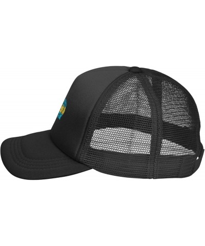 Dad Hat Mesh Baseball Cap Adjustable Trucker Hat Unisex Black Black $11.37 Baseball Caps