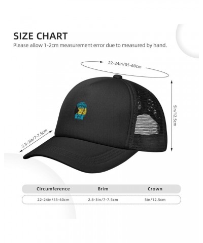 Dad Hat Mesh Baseball Cap Adjustable Trucker Hat Unisex Black Black $11.37 Baseball Caps