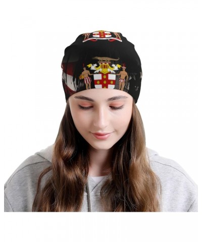 Coat of Arms of Jamaica Eco-Chic Knit Hats Fashionable Functionality for Modern Living Black $11.59 Skullies & Beanies