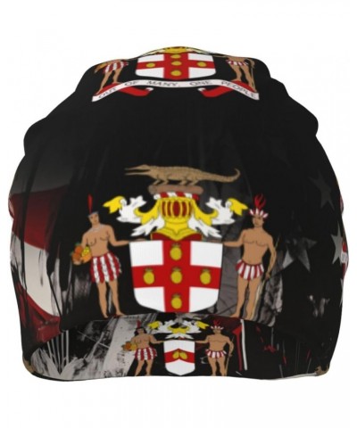 Coat of Arms of Jamaica Eco-Chic Knit Hats Fashionable Functionality for Modern Living Black $11.59 Skullies & Beanies