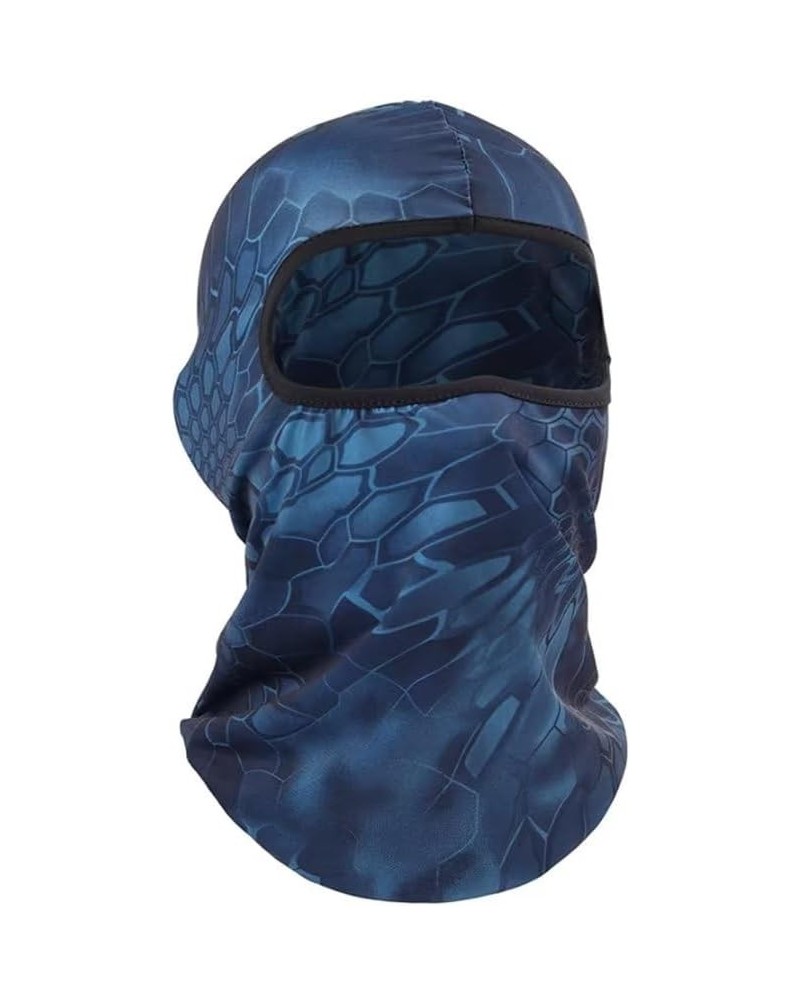 Thin Balaclava Mask Head Mask Full Face Mask Windproof Sun UV Protection Hood for Women Men 1 Navy Blue Python $5.68 Balaclavas