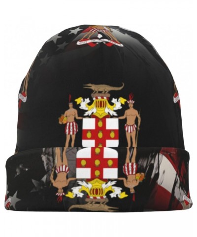 Coat of Arms of Jamaica Eco-Chic Knit Hats Fashionable Functionality for Modern Living Black $11.59 Skullies & Beanies