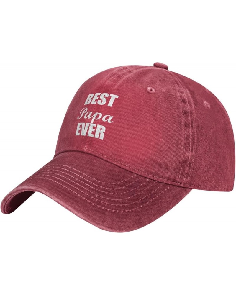 Best Papa Ever Baseball Hat Adjustable Classic Vintage Baseball Cap for Men Women Black Red $16.51 Cowboy Hats