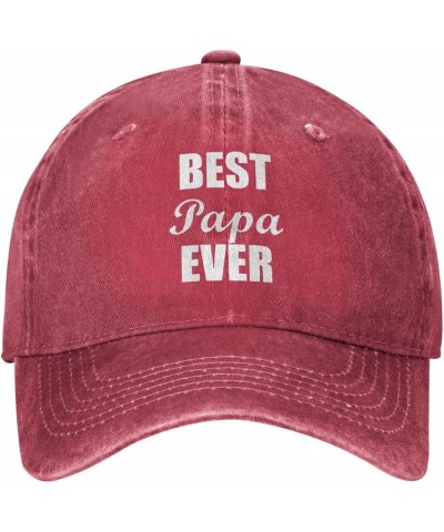 Best Papa Ever Baseball Hat Adjustable Classic Vintage Baseball Cap for Men Women Black Red $16.51 Cowboy Hats