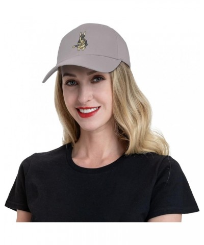 Women's and Men's Baseball Hat Dog German Shepherd Low Profile Dad Hat Adjustable Casquette Cap Gray $9.34 Baseball Caps